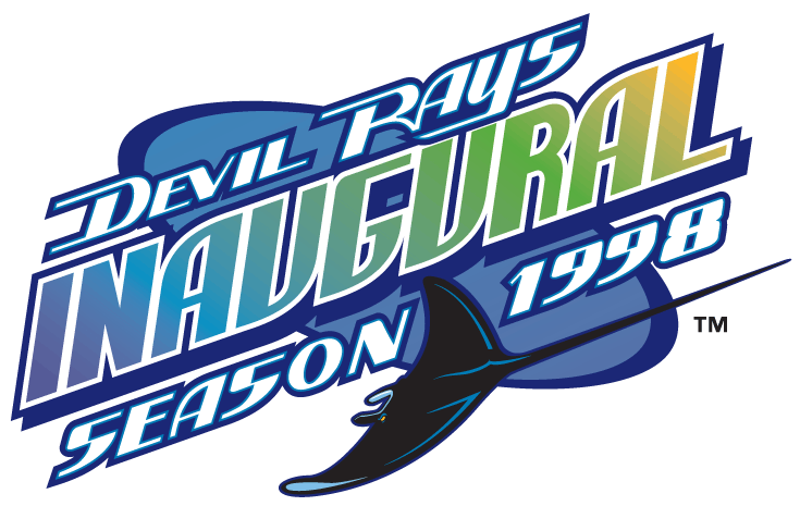 Tampa Bay Rays 1998 Anniversary Logo iron on paper